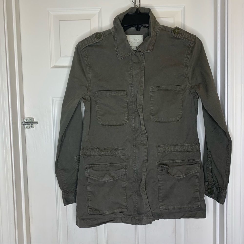 Hinge Army Green Utility Jacket Size XS